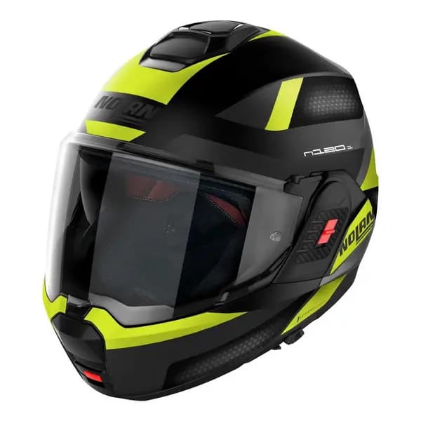 Nolan N120-1 Subway N-COM 023 Flat Black Yellow Modular Helmet Size M