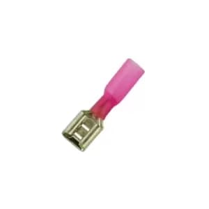 Heatshrink Female Push-on Terminal 6.3mm Red Pk 25 Connect 30165
