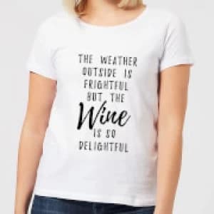 Wine Is So Delightful Womens T-Shirt - White - 3XL