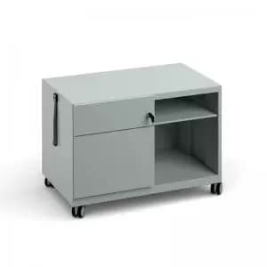 Bisley steel caddy left hand storage unit 800mm - silver
