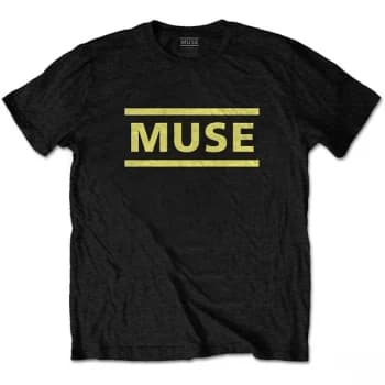 Muse - Yellow Logo Unisex X-Large T-Shirt - Black
