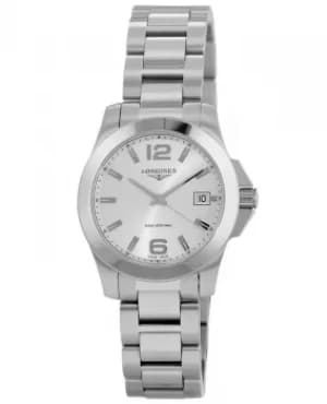 Longines Conquest Quartz Silver Dial Womens Watch L3.377.4.76.6 L3.377.4.76.6