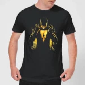 Shazam Lightning Silhouette Mens T-Shirt - Black