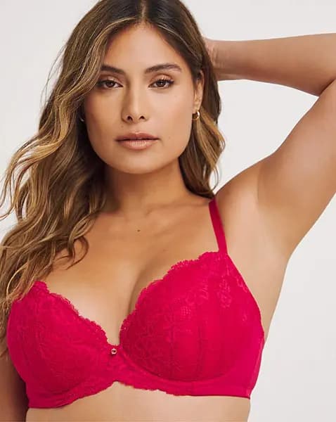 Ann Summers Ann Summers Sexy Lace Plunge Bra Red RED Female 34E IH17436