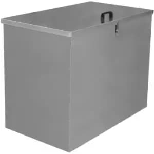 Monster Shop - Large Storage Feed Bins 64L Galvanised Metal Waterproof Rodent - Silver