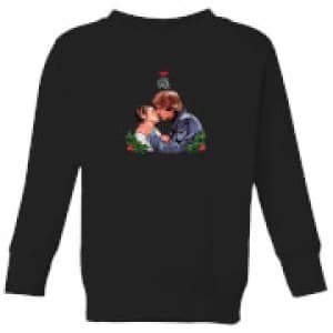 Star Wars Mistletoe Kiss Kids Christmas Sweatshirt - Black - 11-12 Years