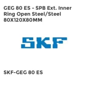 GEG 80 ES - SPB Ext. Inner Ring Open Steel/Steel 80X120X80MM