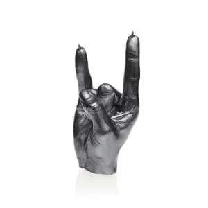 Steel Hand Rock Gesture Candle