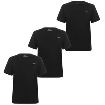 Reebok 3 Pack T Shirt Mens - Black
