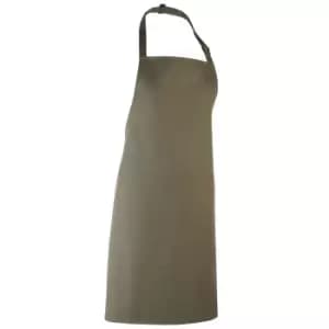 Premier 'colours' Bib Apron / Workwear (pack Of 2) (one Size, Sage)
