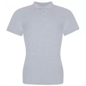 Awdis Womens/Ladies Pique Cotton Polo Shirt (L) (Grey Heather)