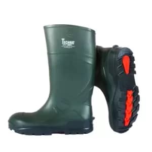 Troya Techno Unisex Adults Safety Wellingtons (10 UK) (Dark Green/Black)