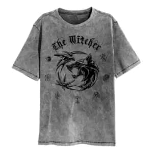 Witcher, The - Symbol (SuperHeroes Inc. Acid Wash T-Shirt) Medium