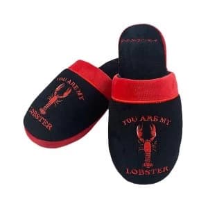 Friends You Are My Lobster Mule Slippers Black Red Adult Ladies Large UK 5-7