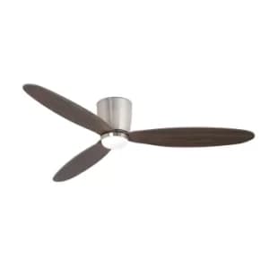 Nias LED Matt Nickel Ceiling Fan with DC Motor, 3000K