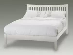Serene Mya 4ft Small Double Opal White Wooden Bed Frame
