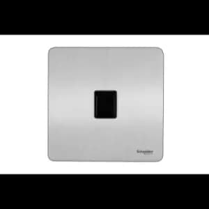Schneider Electric Ultimate Screwless Flat Plate - Single Data Socket, RJ45, GU7471BSS, Stainless Steel with Black Insert