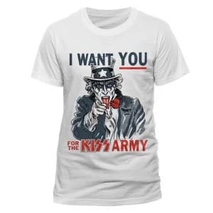Kiss - Uncle Sam Mens XX-Large T-Shirt - White