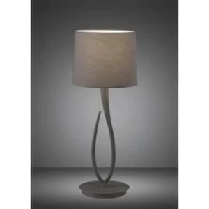 Lua Table Lamp 1 Bulb E27, Large ash gray with ash gray shade