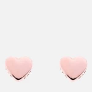 Ted Baker Womens Harly Tiny Heart Stud Earrings - Rose Gold