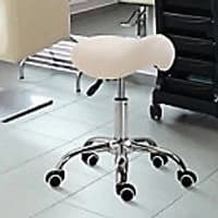 Homcom Cosmetic Stool Height Adjustable Salon Massage Spa Beige