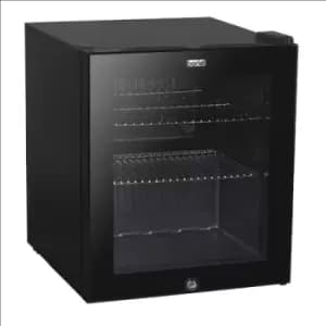 Baridi 50L Table Top Beer & Drinks Mini Fridge with Light 3-10°C - Black & Glass