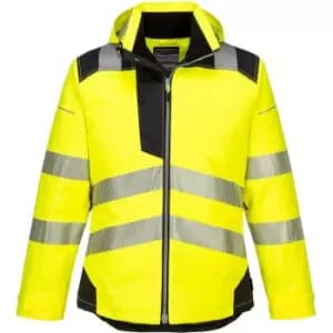 Portwest PW3 Hi Vis Winter Rain Jacket Yellow / Black XS