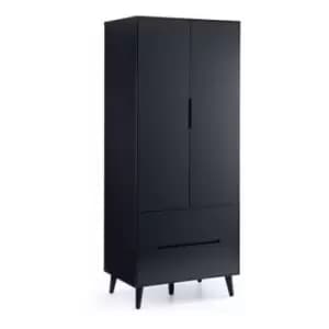 Julian Bowen Alicia Combination Wardrobe Anthracite 2 Door 2 Drawer