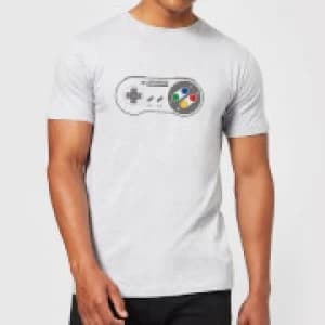 Nintendo SNES Controller Pad Mens T-Shirt - Grey - L