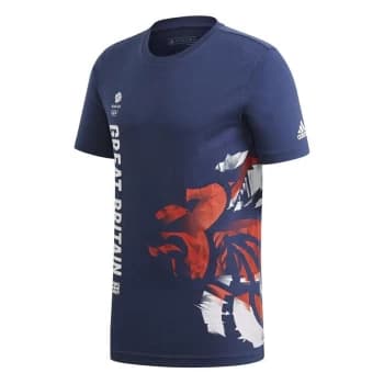 adidas Great Britain Graphic T Shirt Mens - Blue