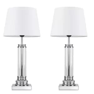 Pair of Silver Table Lamp