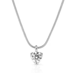 Diamonfire Silver Zirconia Three Claw Snake Chain Necklace