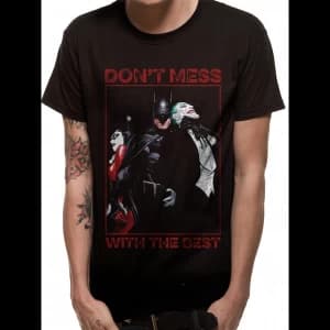 Batman - Dont Mess Mens Small T-Shirt - Black