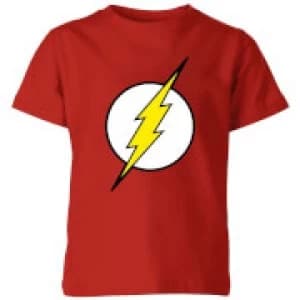 Justice League Flash Logo Kids T-Shirt - Red - 11-12 Years