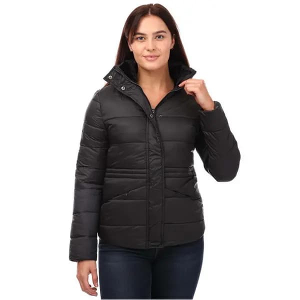 Elle Padded Jacket with Inner Fur Collar - Black 8
