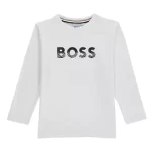 Boss Boss Long Sleeve Bold T-Shirt Junior Boys - White