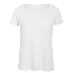 B&C Womens/Ladies Favourite Cotton Triblend T-Shirt (2XL) (White)