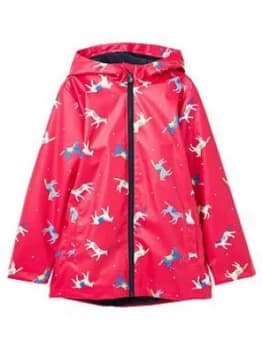 Joules Girls Horse Raindance Coat - Pink