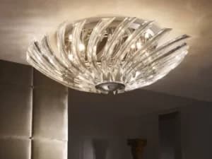 Eloise 8 Light Crystal Flush Ceiling Light Chrome, G9