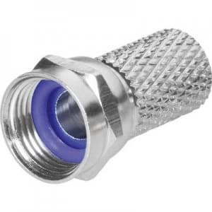 F plug with twist on connection Cable diameter 6.8 mm