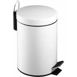 Premier Housewares White Pedal Bin - 3 Ltr