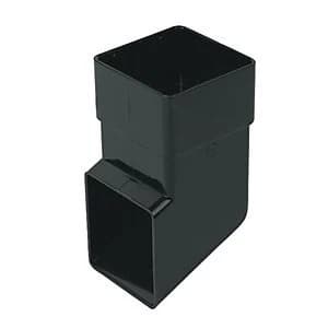 FloPlast RBS3B Square Line Downpipe Shoe - Black 65mm