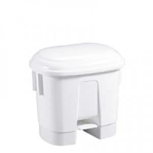 Slingsby Derby Plastic Pedal Bin 30L White 348020