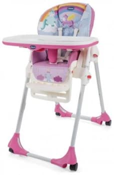 Chicco Polly Easy 4 Wheel Highchair - Unicorn