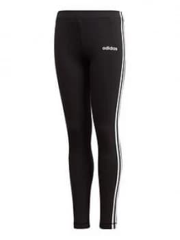 Adidas Girls 3-Stripes Tight - Black