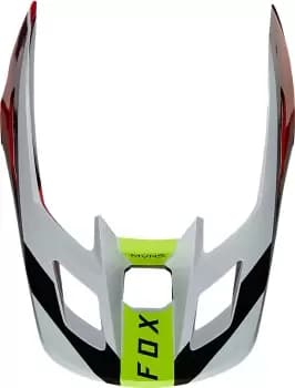 FOX V2 Voke Helmet Peak, white-red, Size L, white-red, Size L