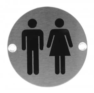 Stainless Steel 76mm Male Female Symbol Door Sign