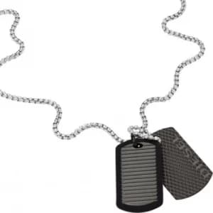 Diesel Stainless Steel Double Dogtag Necklace
