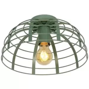 Lucide ELODIE - Flush Ceiling Light - Ø30cm - 1xE27 - Turquoise