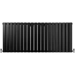 Monster Shop - Designer Radiators 60 x 140cm Flat Panel Modern Central Heating - Black